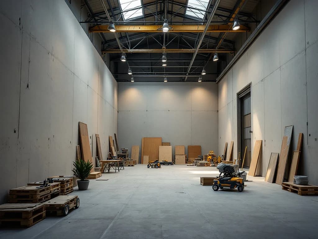 Gletuire mecanizată pentru hale și spații industriale